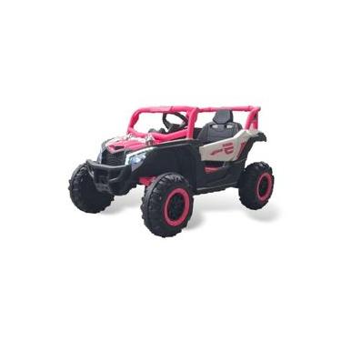 Imagem de Quadriciclo Utv Carro Elétrico Bang Toys Infantil 12v R3 Com Controle Remoto Rosa