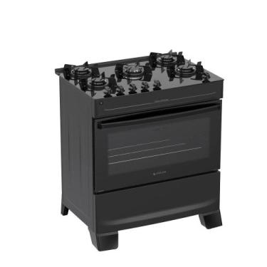 Imagem de Fogão a Gás Atlas Monaco 5 Bocas Top Glass Preto