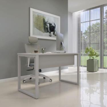 Imagem de Mesa Madeira M150/60P25TUB 150cm Industrial Cinza - Pandin Móveis
