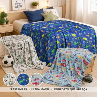 Imagem de Manta Infantil Soft Cobertor Casal Com Estampas Sortidas Menino e Meni