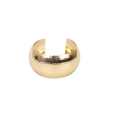 Imagem de Bracelete Largo Redondo Trabalhado Banhado a Ouro - 3,3 cm - 30 g - VI