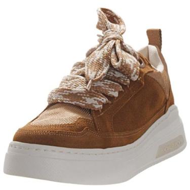 Imagem de Tenis Feminino Confortável Leve Casual Couro Camurça Bottero, Bronze, 