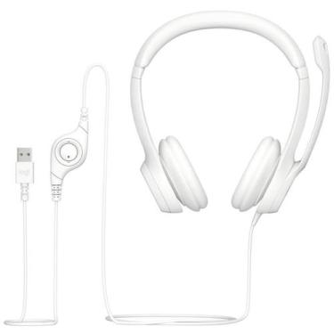 Imagem de Headset Logitech H390 Branco Estéreo USB 981-001285-C - Hinor