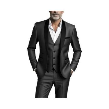 Imagem de Terno Slim Fit Masculino De Alta Qualidade Para Casamento, Traje Forma