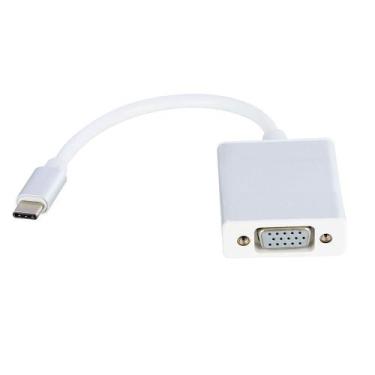 Imagem de Cabo Adaptador USB-C para VGA - 1080p Branco - CIRILO CABOS, BRANCO