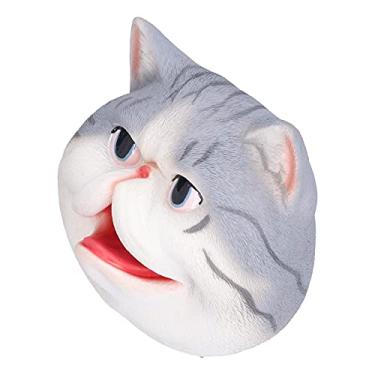 Imagem de Brinquedo de mão de animal, fantoche de mão de gato não tóxico inodoro para jardim de infância para adultos para crianças para festa de Halloween para festa de aniversário para casa