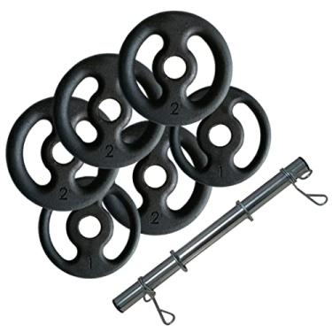 Imagem de Halter De Barra Oca 40 Cm Com 10kg de Anilhas