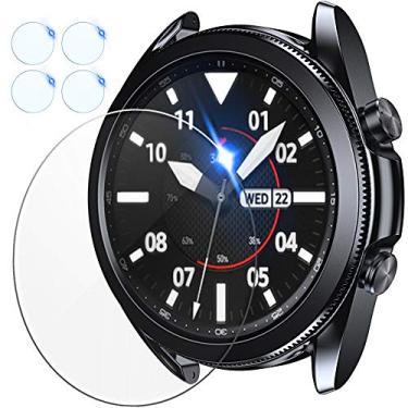 Imagem de Tensea Compatível com Samsung Galaxy Watch 3 41 mm 45 mm Protetor de tela de vidro temperado, 2 pacotes de película de vidro temperado conjunto de acessórios para Galaxy Watch3 41