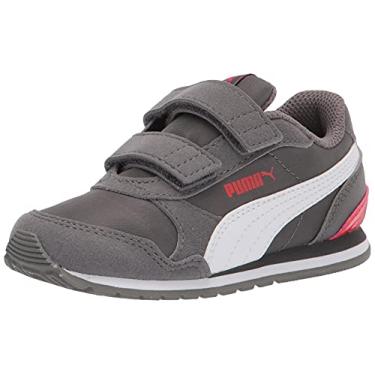 Imagem de PUMA Tênis infantil unissex St Runner 2 Nl V, Castlerock-puma branco-papoula vermelha, 5 Toddler