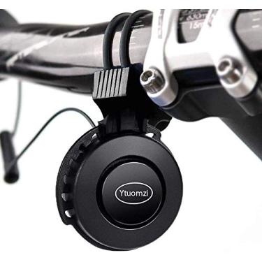 Imagem de Buzina de bicicleta elétrica recarregável por USB 120 db alarme de ciclismo invisível buzina alta à prova d'água anel de alerta de 3 modos para mountain bike scooters guidão 22-31,8 mm (preto)