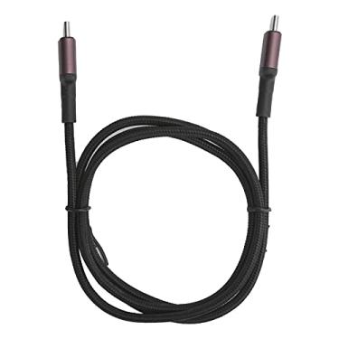 Imagem de Vbestlife Cabo de transferência de dados de carregamento rápido trançado de liga de zinco e nylon para transferência de tipo C para tipo C (1 metro)