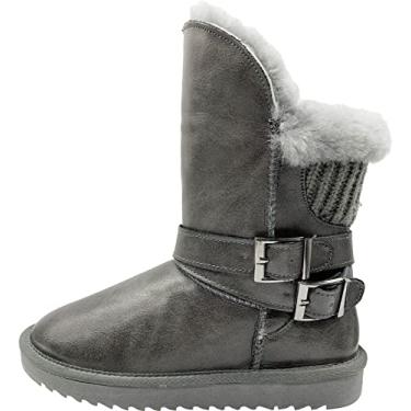 Imagem de ZEYIwearable Bota de inverno feminina Ágata de puxar – Moda quente e confortável, Ciano, 7