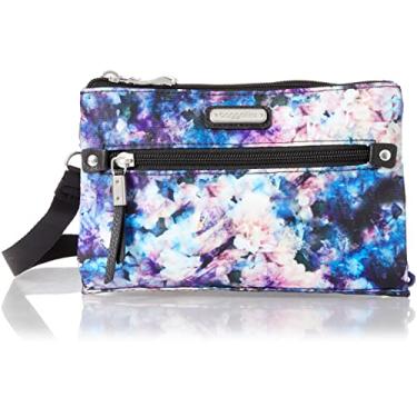 Imagem de Baggallini Subway Bolsa transversal pequena, Opala preta, One Size