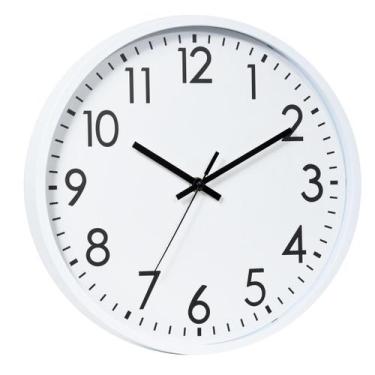 Imagem de Relógio Parede Plástico Basic Branco 30,5X4cm - Lyor