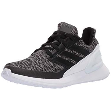 Imagem de adidas Tênis de corrida infantil unissex RapidaRun Wide, Preto/Preto/Cinza, 11.5K M US Little Kid