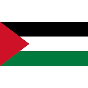 Imagem de Conjunto de 5 x bandeiras da Palestina transferências de ferro sobre tela para tecidos lavável na máquina patch da bandeira palestina