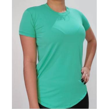 Imagem de Camiseta Baby Look Feminina Dry Fit Long Line Proteção Uv50+ - Landims