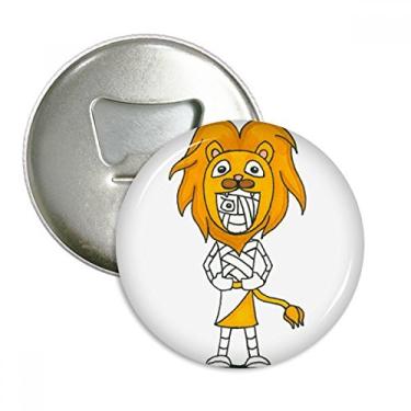 Imagem de Emblema multifuncional com ímã de geladeira, chapéu de leão e múmia egípcia Hórus