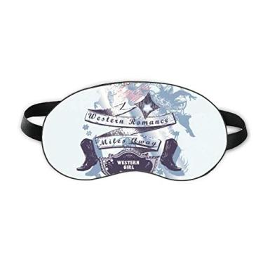 Imagem de Romance Sapatos de salto alto padrão de flores protetor de olho de dormir macio noite capa de sombra