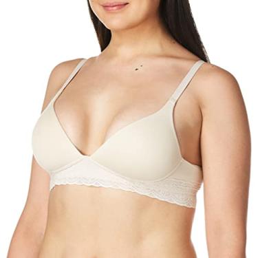 Imagem de Warner's Sutiã feminino com contorno sem aro e renda da Blissful Benefits, Butterscotch, 38C