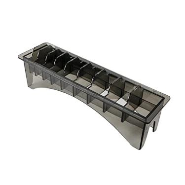 Imagem de predolo Caixa de armazenamento de pente guia 10 grade caixa de recipiente limite pente caixa de armazenamento universal suprimentos de caixa de proteção, acessórios ferramenta de estilo, pp, para salão, preto transparente