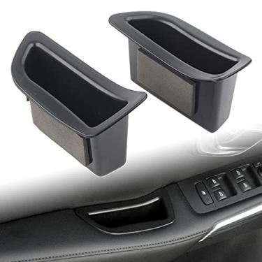 Imagem de JIERS Para Volvo V40 2013-2018, suporte de recipiente organizador de caixa de armazenamento para porta dianteira do carro ABS do motorista esquerdo, 2 peças