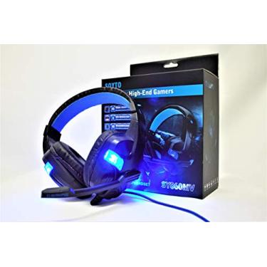 Imagem de Fone De Ouvido Headset Gamer Soyto Sy-860mv Com Led (PRETO/AZUL)