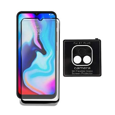 Imagem de Película 3D Vidro Frontal Cobertura Completa + Película Câmera Compatível com Motorola Moto E7 Plus