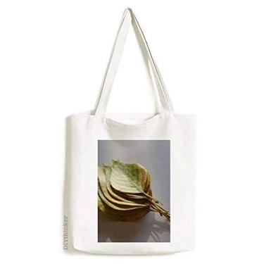 Imagem de Simpol Leaf Plant Picture Nature Tote Canvas Bag Bolsa de compras casual