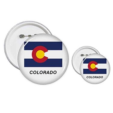 Imagem de Kit de artesanato de broches com perfil de bandeira do estado americano do Colorado