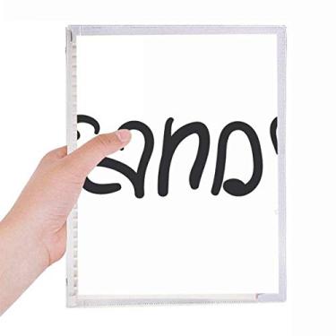 Imagem de Caderno de anotações divertidas e estiloso, com citação à mão, diário de folhas soltas recarregável, papelaria