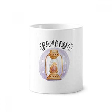 Imagem de Suporte de caneta de escova de dentes com estampa de desenho de lanterna de celeiro colorida com suporte de cerâmica