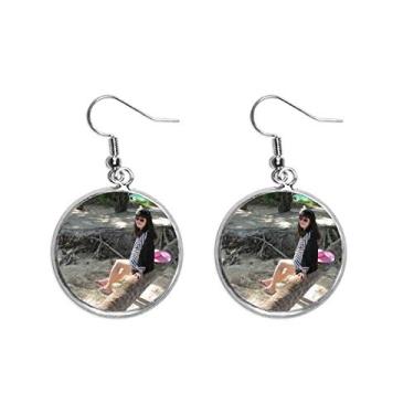 Imagem de Brinco feminino Beach Coconut Ellie Yao Sea Pink Hat Ear Pendente Silver Drop Jewelry