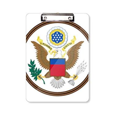 Imagem de Placa de suporte com emblema nacional dos Estados Unidos A4