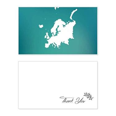 Imagem de Mapa de contorno do continente europeu, cartão de agradecimento, aniversário, saudação, casamento, agradecimento