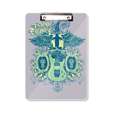 Imagem de Prancheta com estampa de instrumentos musicais Jazz A4