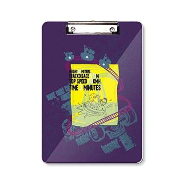 Imagem de Prancheta de montanha-russa para parque de diversões, pasta, bloco de notas A4