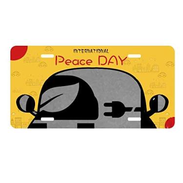 Imagem de DIYthinker Estação de carregamento automática veículos energéticos protegem o meio ambiente placa de carro decoração dia da paz