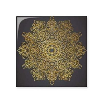 Imagem de Decalque brilhante de azulejo de cerâmica de folha dourada da cultura alfandegária tailandesa