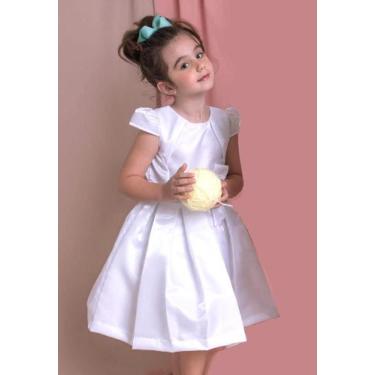 Imagem de Vestido De Festa Branco Infantil - Vestido Festa