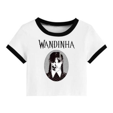 Imagem de Cropped Curto Camiseta Blusa Wandinha Adamms - Obs Moda