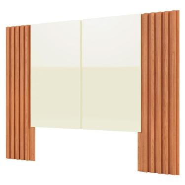 Imagem de Cabeceira Casal 100% Mdf Off White/freijo Tw153 - Dalla Costa