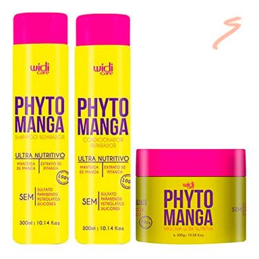 Imagem de Kit Widi Care Shampoo Reparador 300ML + Condicionador 300ML + Máscara Phyto Manga 300g