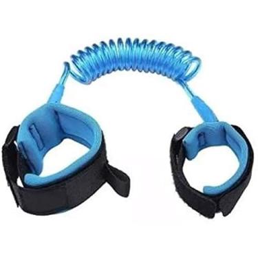 Imagem de Pulseira Guia Infantil Cordão Passeio Segurança da Criança, Multicolor (Azul)