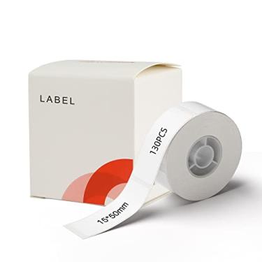 Imagem de Etiqueta Niimbot 15x50mm para D11 / D110 / D101 etiqueta a prova dagua a prova de risco e a prova de rasgo / 130 ETIQUETAS POR ROLO, COR BRANCA