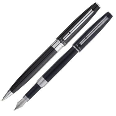 Imagem de Conjunto Crown Tinteiro + Esferografica Barcelona Preta