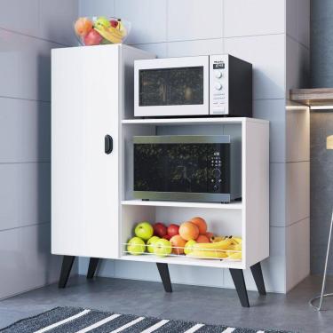 Imagem de Balcão Fruteira com Porta para Fornos xangai Art In Móveis Branco