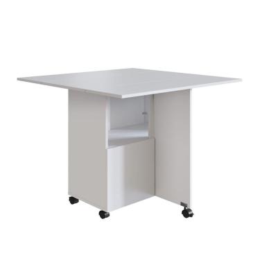 Imagem de Mesa 90x90cm Tampo MDP Dobrável Nova Móbile Branco