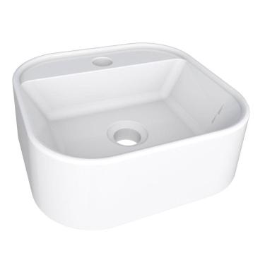 Imagem de Cuba Para Banheiro em Mármore Sintético 31,2x32,7cm Duna Cozimax Branco