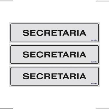 Imagem de Combo 3 Placas De Sinalização Secretaria 30x7 Ekomunike - B-516 F9e